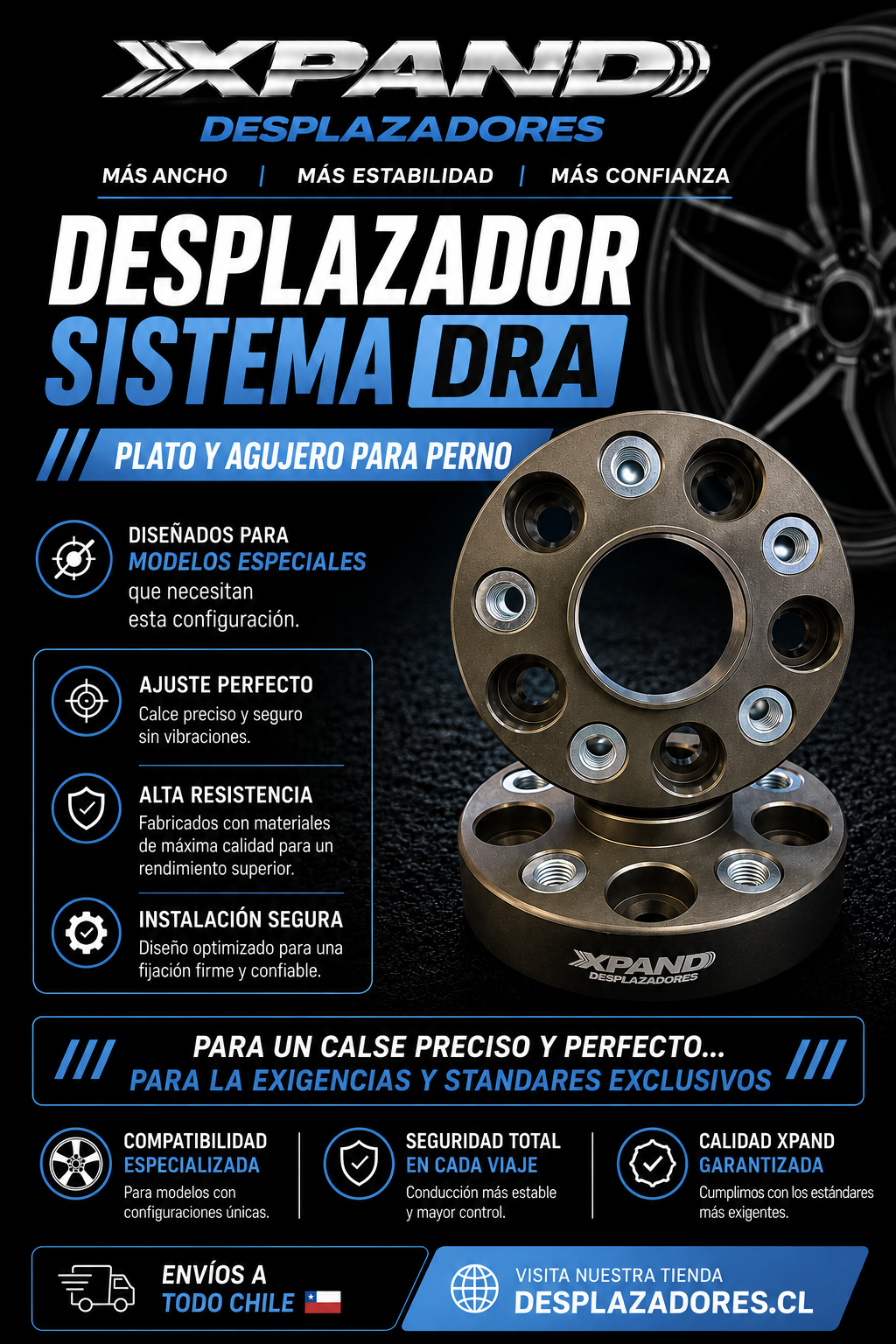 DESPLAZADOR SISTEMA DRA PLATO + PERNO