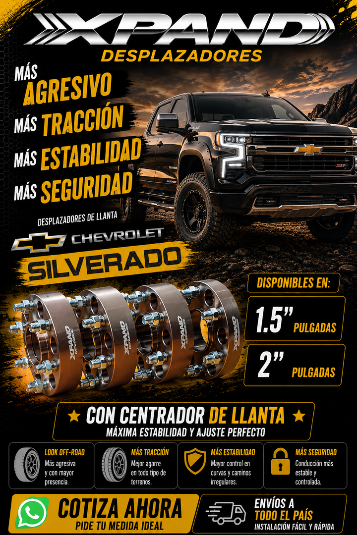 DESPLAZADOR DE LLANTAS | CHEVROLET SILVERADO|