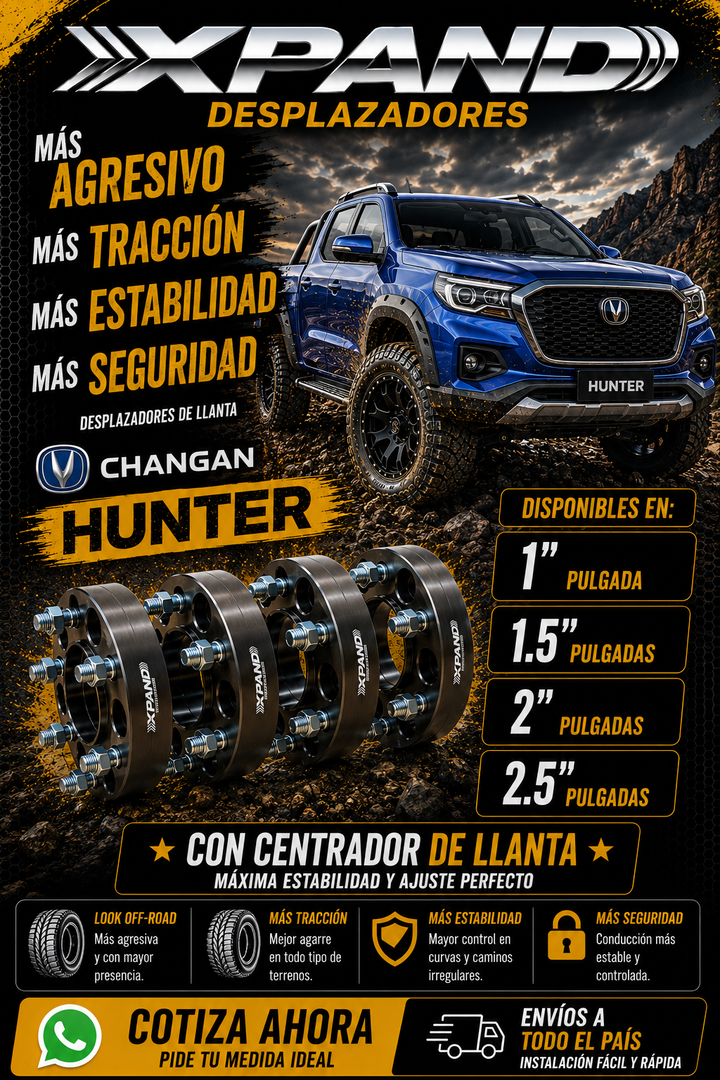 DESPLAZADORES DE LLANTA CHANGAN HUNTER