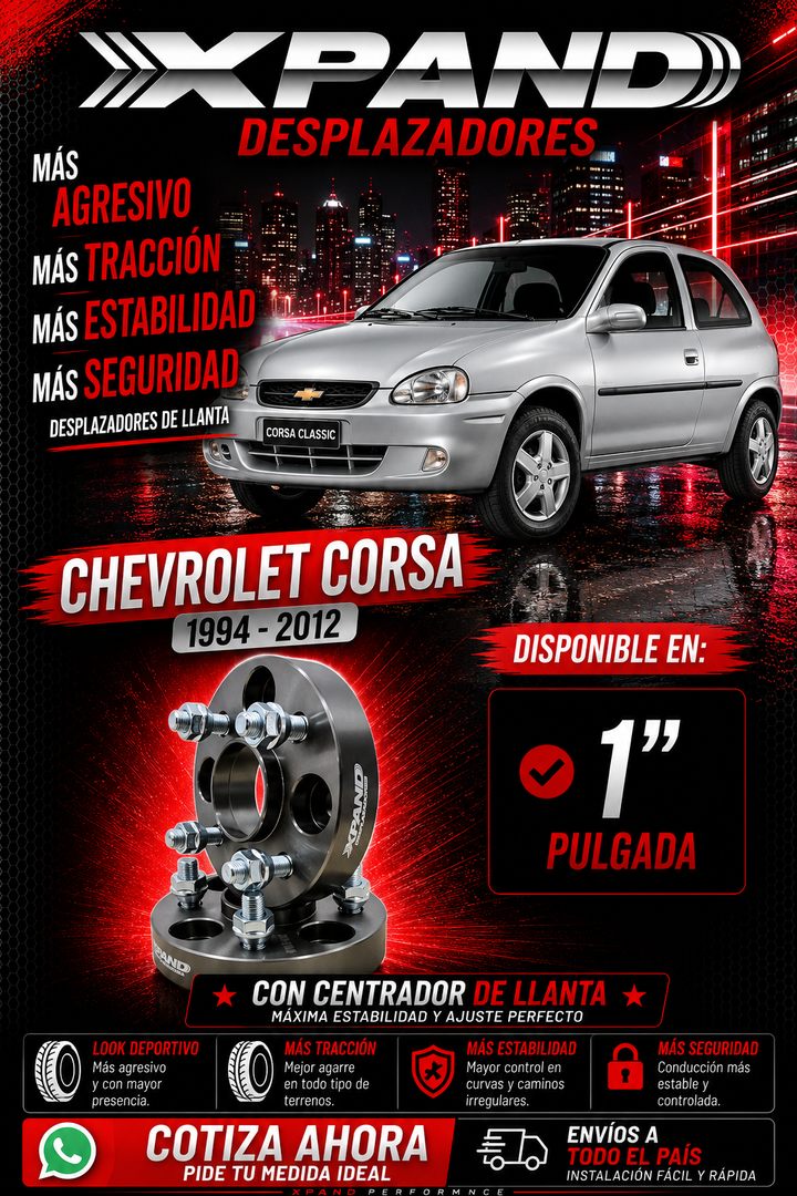 DESPLAZADOR DE LLANTAS PARA CHEVROLET CORSA