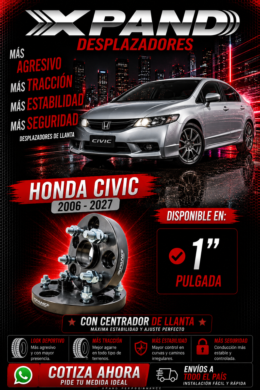 DESDPLAZADOR DE LLANTAS | HONDA CIVIC