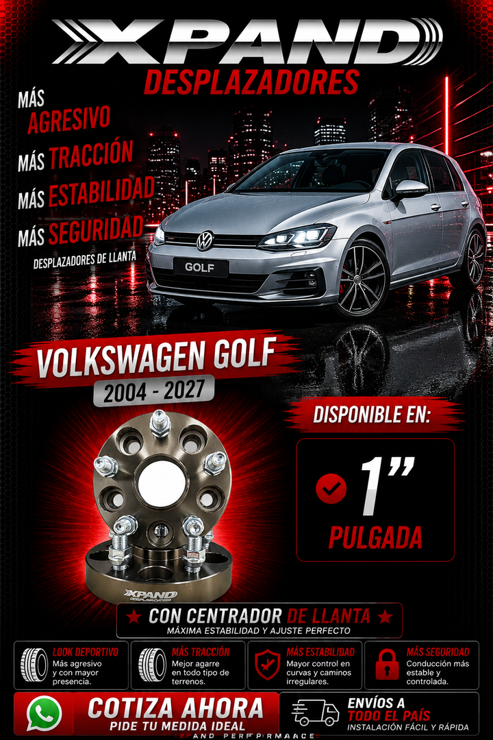 DESPLAZADORES PARA VOLKSWAGEN GOLF 2004 - 2027